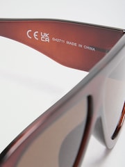 Lipsy Chunky Rounded Aviator Sunglasses - Պատկեր 6 6-ից