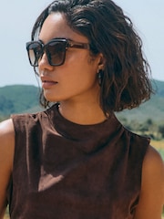Friends Like These Brown D Frame Sunglasses - Image 1 of 2