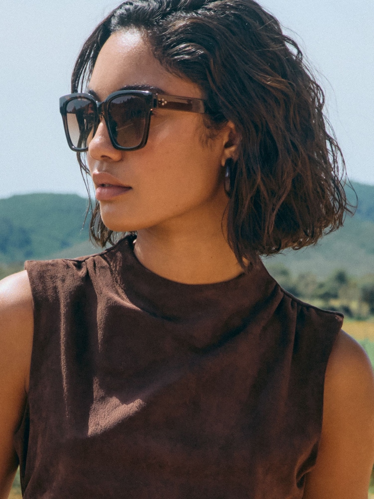 Friends Like These Brown D Frame Sunglasses - Image 1 of 2
