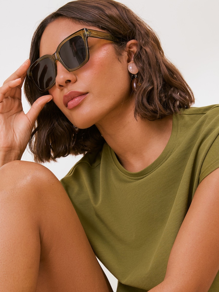 Friends Like These Green D Frame Sunglasses - Image 2 of 3
