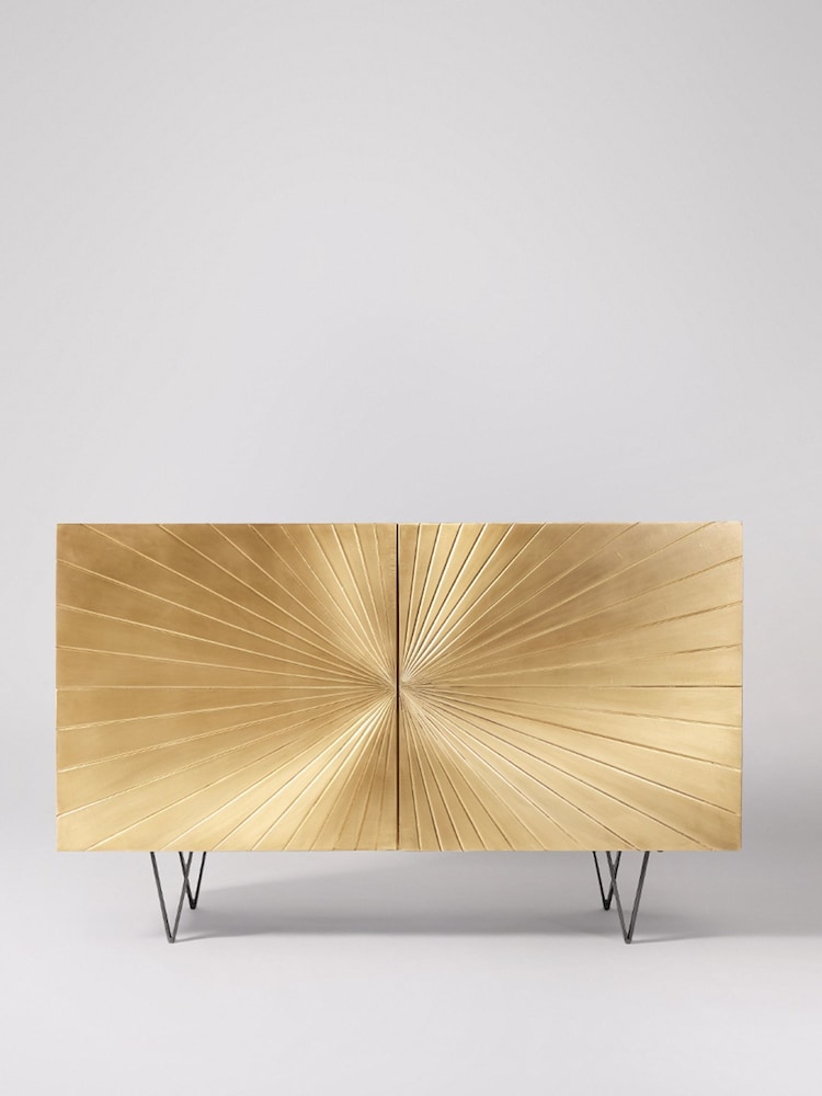 Swoon Black Ziggy Mango Wood Two Door Sideboard - Image 1 of 6