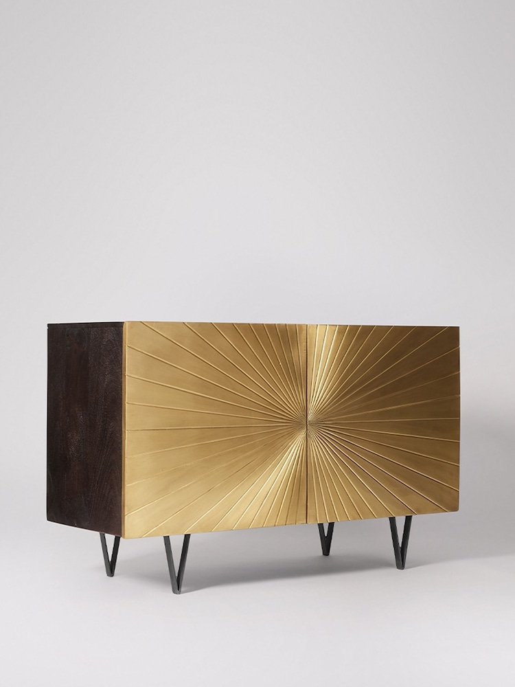 Swoon Black Ziggy Mango Wood Two Door Sideboard - Image 2 of 6