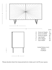 Swoon Black Ziggy Mango Wood Two Door Sideboard - Image 4 of 6