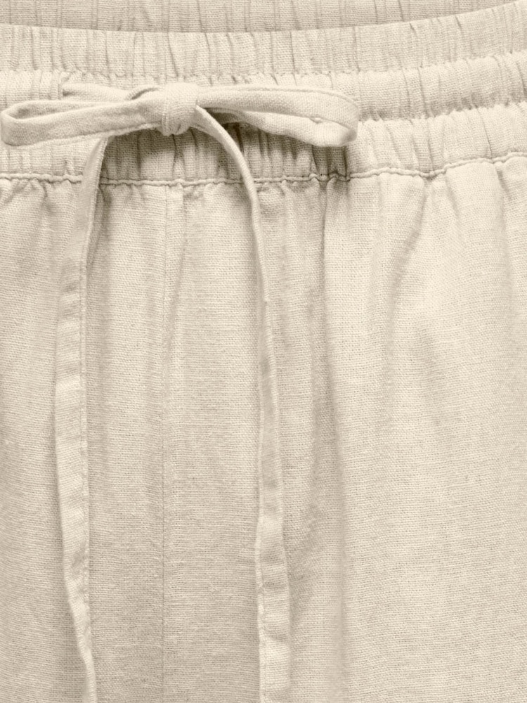 JDY Natural JDY Natural Linen Blend Shorts With Tie Waist - Image 6 of 6