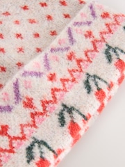 Multi Cherry Print Knitted Beanie Hat - Image 4 of 5