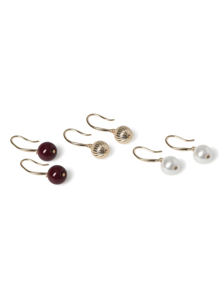 Multi Ball Drop Earrings - Image 2 of 2 Multi Ball Drop Earrings - Image 2 of 2