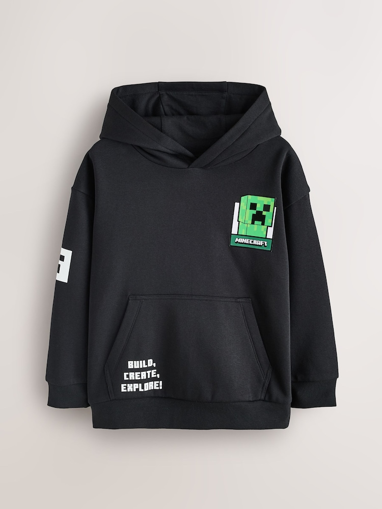 Black Back Print Hoodie (3-16yrs) - Image 1 of 4 Black Back Print Hoodie (3-16yrs) - Image 1 of 4
