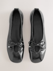 Black Forever Comfort® Tie Up Ballet Shoes - Image 1 of 5