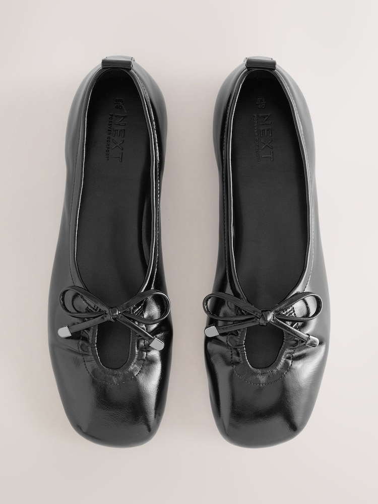 Black Forever Comfort® Tie Up Ballet Shoes - Image 1 of 5 Black Forever Comfort® Tie Up Ballet Shoes - Image 1 of 5