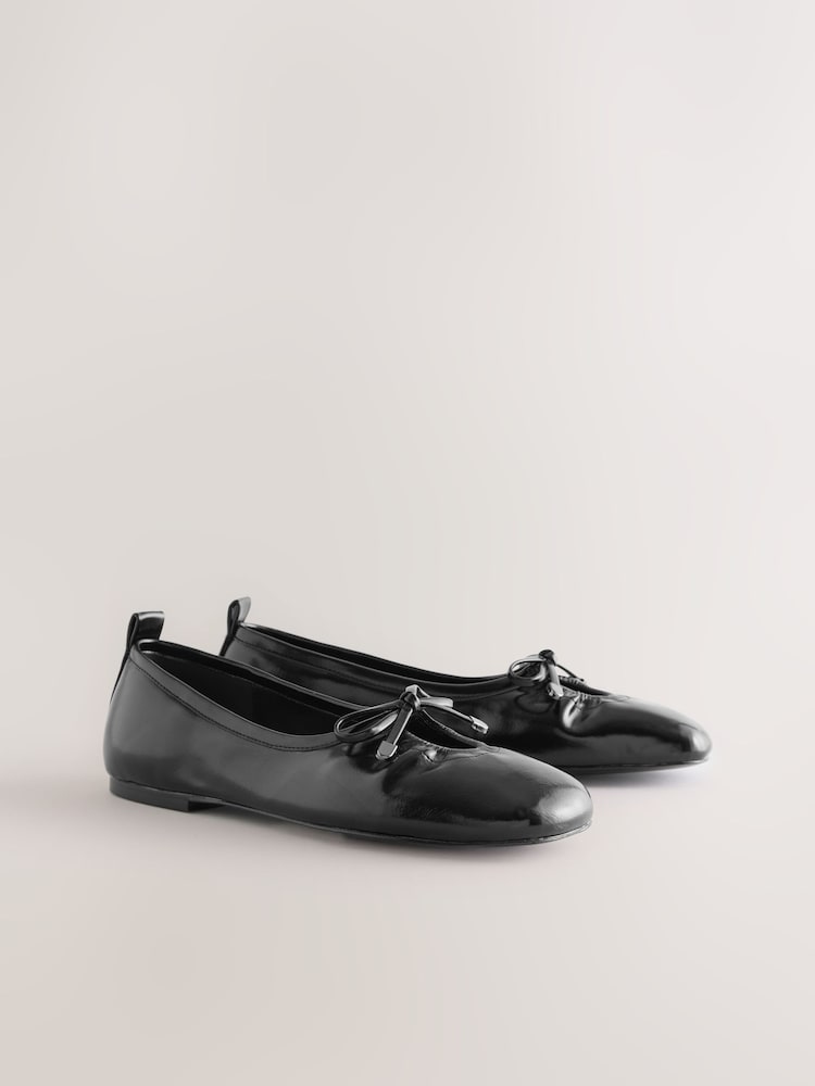 Black Forever Comfort® Tie Up Ballet Shoes - Image 2 of 5 Black Forever Comfort® Tie Up Ballet Shoes - Image 2 of 5