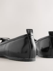 Black Forever Comfort® Tie Up Ballet Shoes - Image 4 of 5