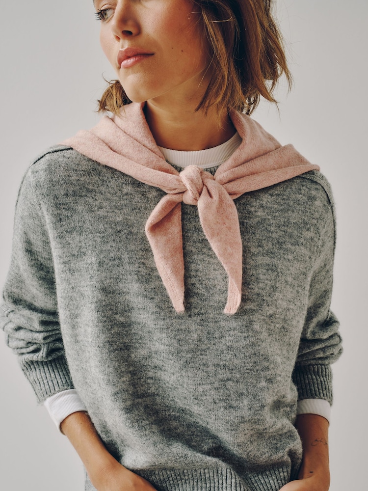 Light Pink Small Triangle Scarf - Image 1 of 7