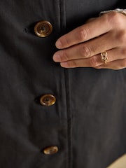 Schwarz - Rainmore Waterproof Button Through Raincoat - Bild 10 von 12