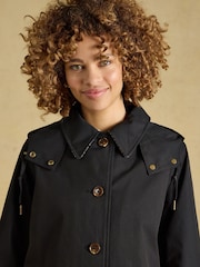 Schwarz - Rainmore Waterproof Button Through Raincoat - Bild 9 von 12