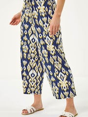 Roman Blue Petite Aztec Stretch Trousers - Image 4 of 5