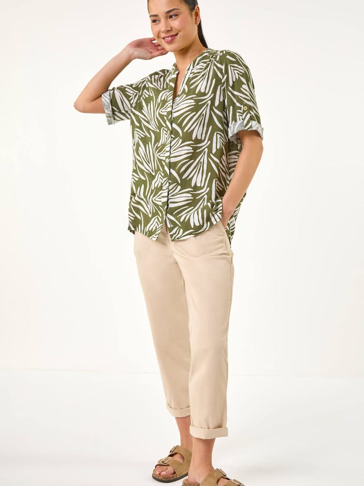 Roman Green Petite Button Blouse - Image 2 of 5