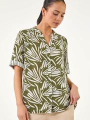 Roman Green Petite Button Blouse - Image 4 of 5