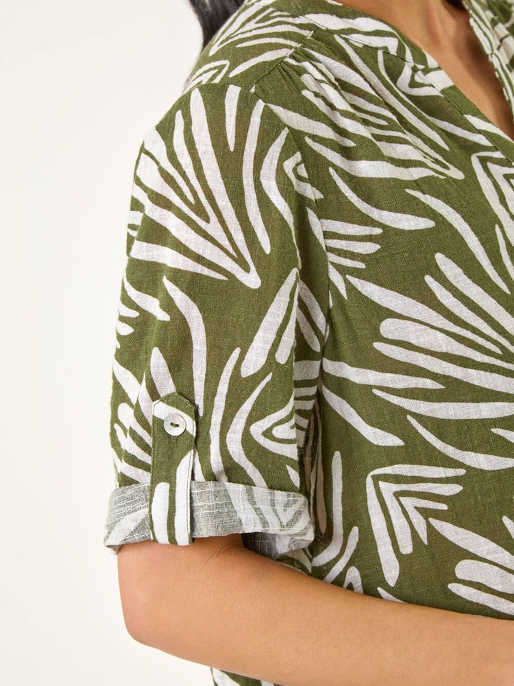 Roman Green Petite Button Blouse - Image 5 of 5