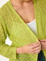 Roman Yellow Petite Textured Cardigan - Image 6 of 6