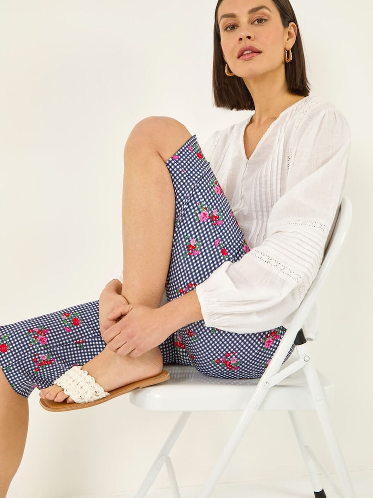 Roman Floral Beng Crop Trousers - Imagen 1 de 5