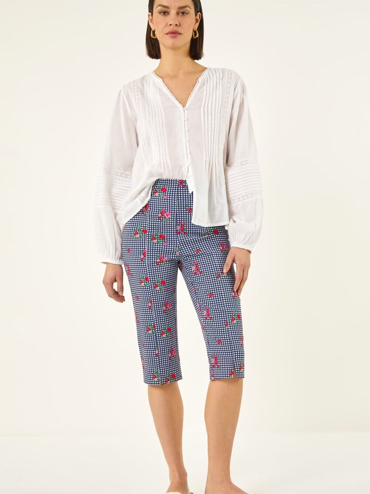 Roman Floral Beng Crop Trousers - Imagen 2 de 5