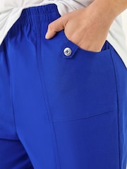 Azul royal - Pantalones elásticos capri con detalle en contraste de Roman - Imagen 5 de 5