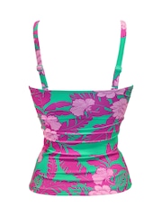 Verde/rosa - Tankini sin aros y sin tirantes Santa Monica de Pour Moi - Imagen 4 de 4