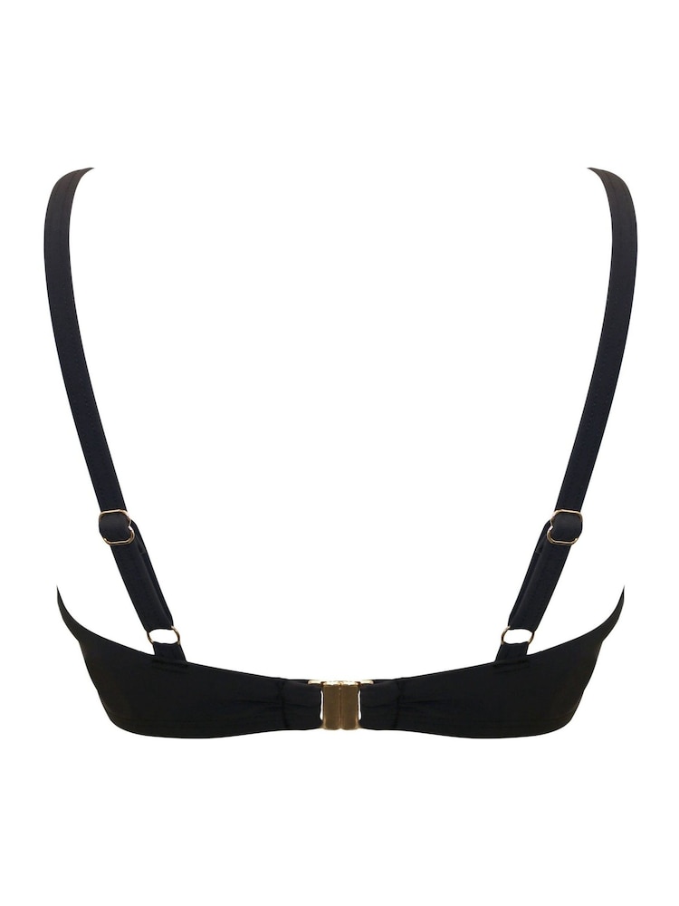 Pour Moi Black Non Padded Tulum Luxe Matte Bikini Top - Image 4 of 4 Pour Moi Black Non Padded Tulum Luxe Matte Bikini Top - Image 4 of 4