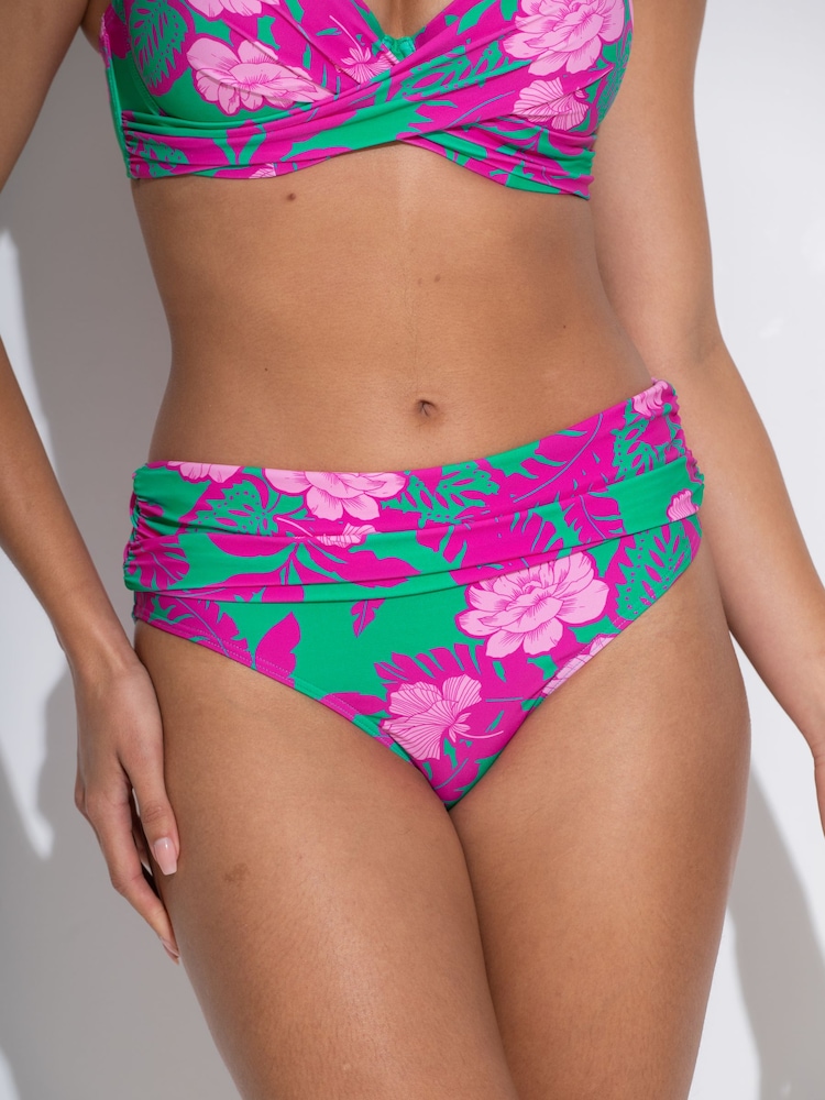Berde/Pink - Ibuhos ang Moi Free Spirit Bikini Bottoms - Larawan 1 ng 4