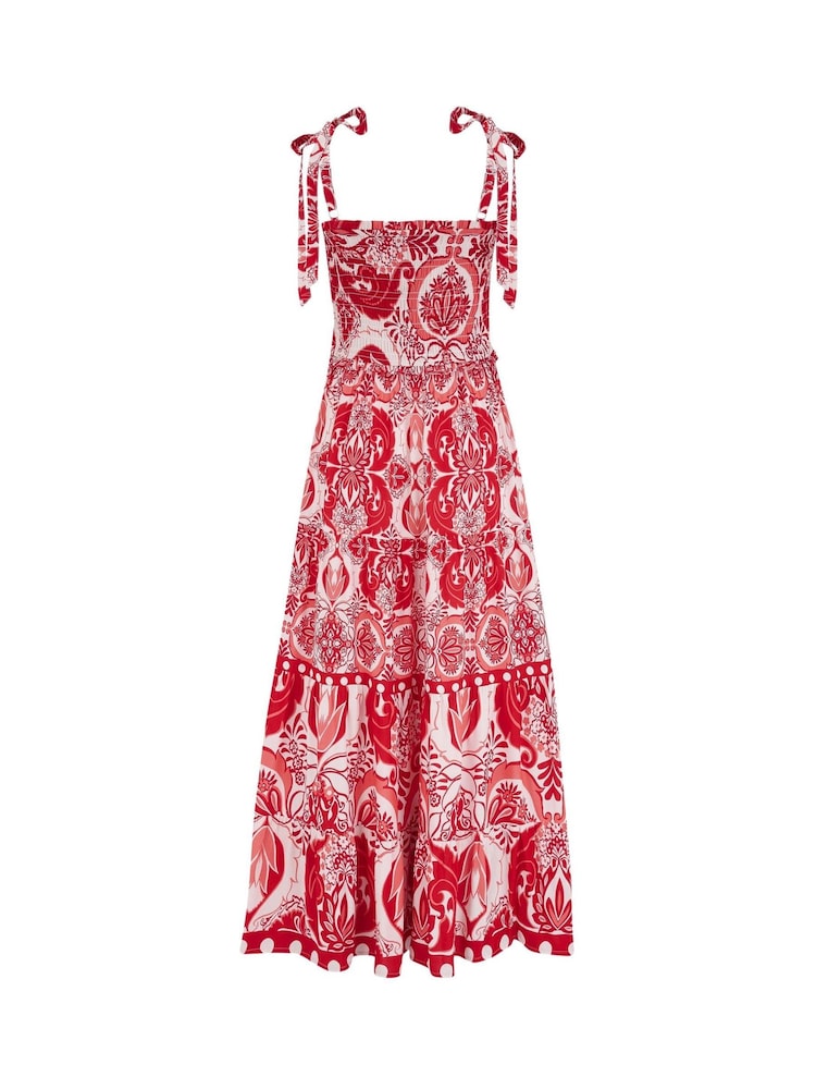 Pour Moi White Hallie Tie Strap Tiered Maxi Dress - Image 4 of 4 Pour Moi White Hallie Tie Strap Tiered Maxi Dress - Image 4 of 4