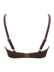 Pour Moi Brown Non Padded Tulum Luxe Matte Bikini Top - Image 4 of 4