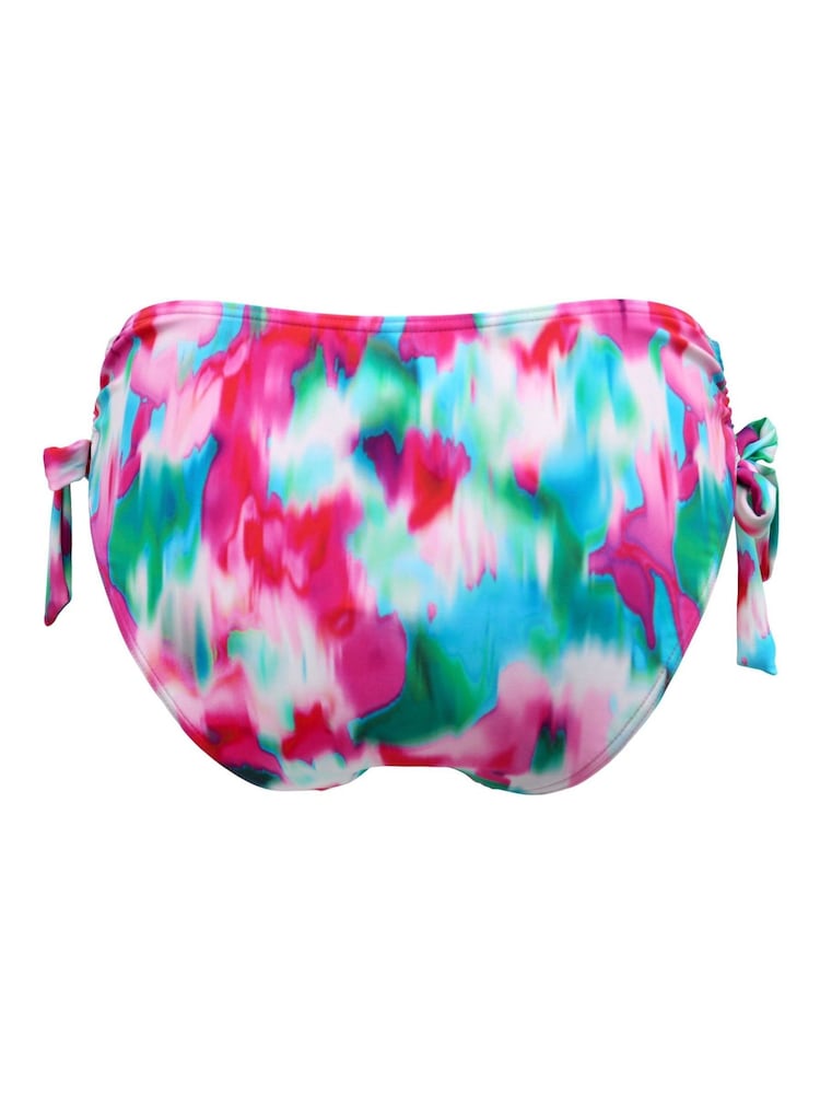 Pour Moi Pink/Green/Blue Tie Side Malibu Bikini Bottoms - Image 4 of 4