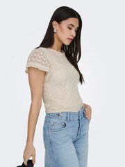 ONLY Short Sleeved Crochet Tshirt - Bild 1 von 2