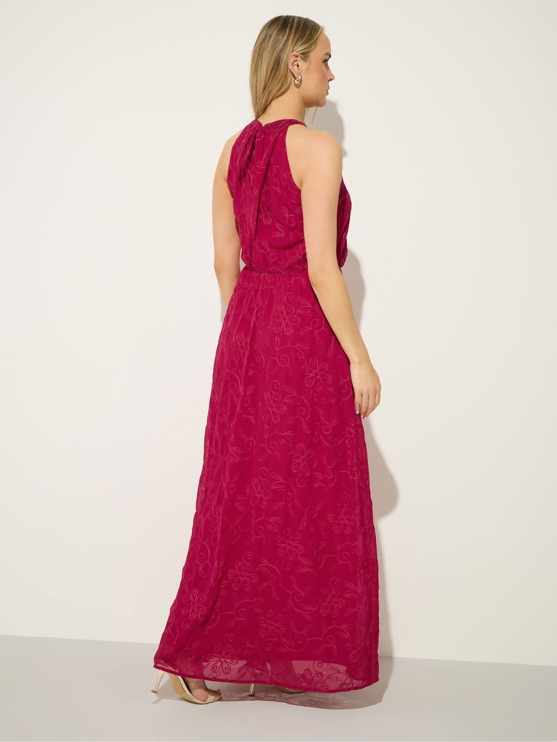 Buy Long Tall Sally Red Embellished Halterneck Maxi Dress from Next Italy
