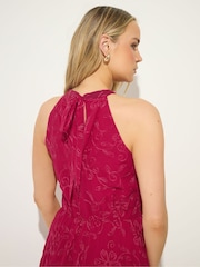 Long Tall Sally Red Embellished Halterneck Maxi Dress - Image 5 of 6