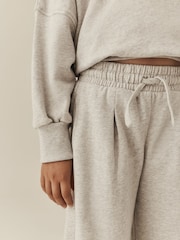 Grey Marl Off Shoulder Sweatshirt and Joggers Set (3-16yrs) - Image 5 of 5