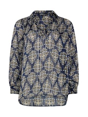M&Co Blue Floral Metallic Shirt - Image 5 of 5