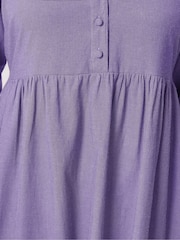 Пурпурный - Ярусное платье макси в тонкую полоску M&Co - Изображение 5 5