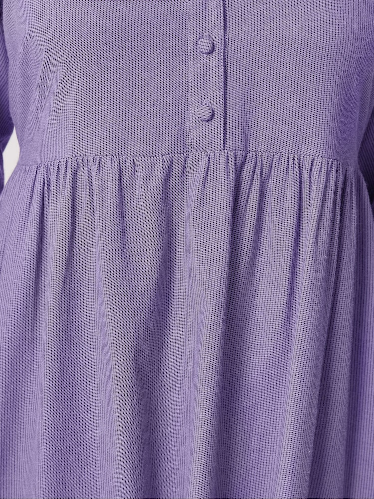 Пурпурный - Ярусное платье макси в тонкую полоску M&Co - Изображение 5 5