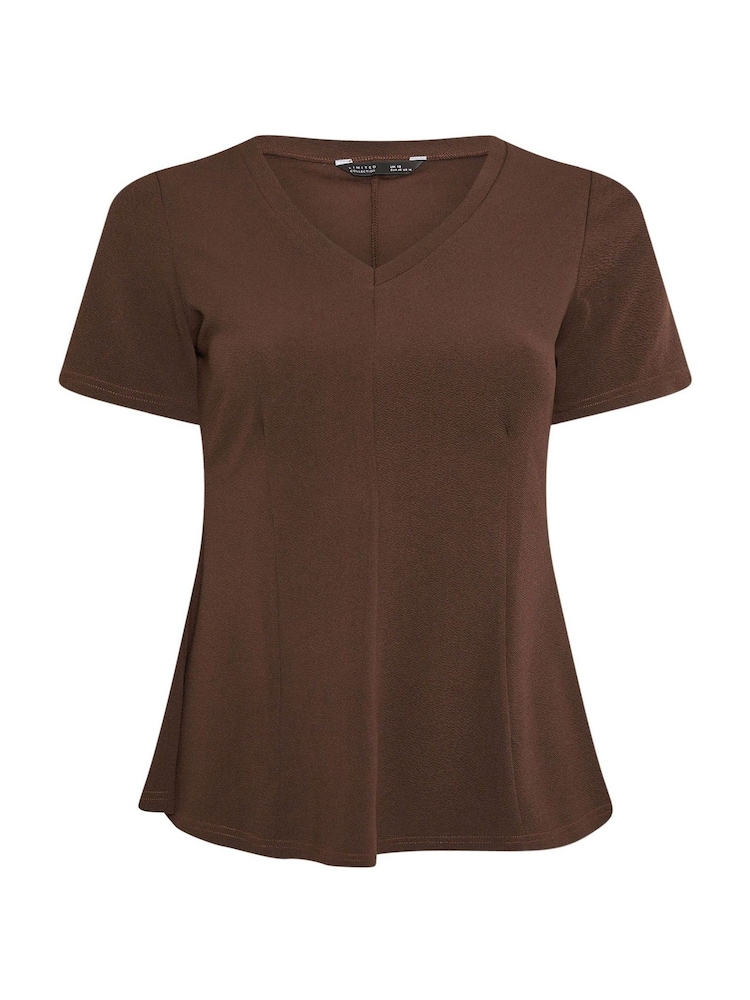 Yours Curve Brown Limited V-Neck Corset Shaping Top - Image 5 of 5 Yours Curve Brown Limited V-Neck Corset Shaping Top - Image 5 of 5