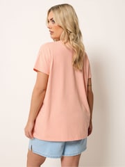 Yours Curve Orange Flower Graphic T-Shirt - Image 3 of 5