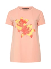Yours Curve Orange Flower Graphic T-Shirt - Image 5 of 5