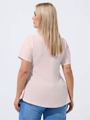 Yours Curve Pink Limited V-Neck Corset Shaping Top - Image 3 of 5