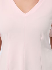 Yours Curve Pink Limited V-Neck Corset Shaping Top - Image 4 of 5