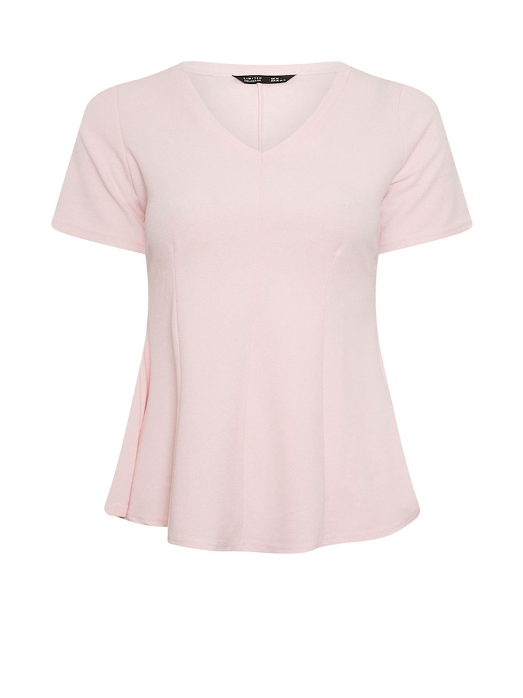 Yours Curve Pink Limited V-Neck Corset Shaping Top - Image 5 of 5