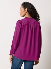 M&Co Purple Notch Neck Blouse - Image 3 of 5