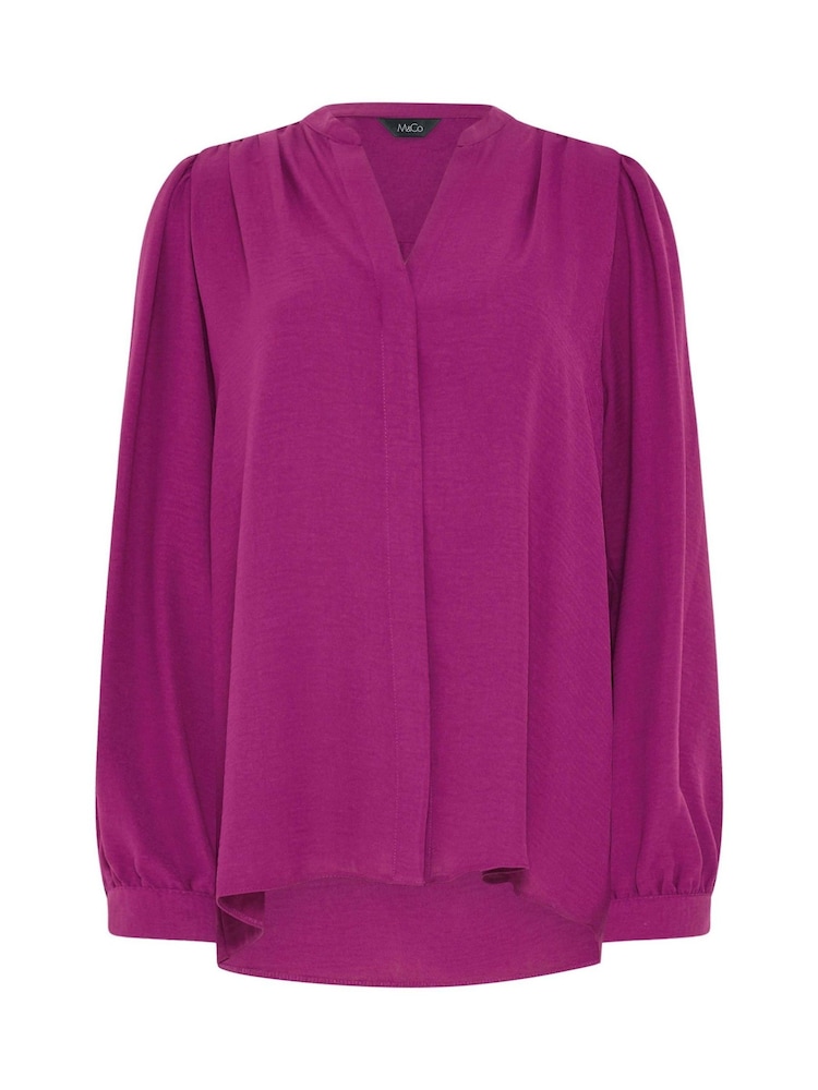 M&Co Purple Notch Neck Blouse - Image 5 of 5