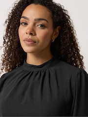 Черный - Платье-туника с поясом M&Co - Изображение 4 5