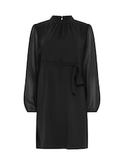 Черный - Платье-туника с поясом M&Co - Изображение 5 5