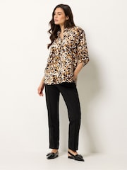M&Co Brown Animal Print Shirt - Image 2 of 5
